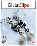 Flower Girl Wedding Clip-ons Earrings