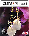 Long Mother of Pearl Dangling Earrings
