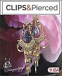 Bold Fusion: Extra Large Ethnic Clip Earrings