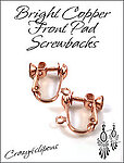 Clip Earrings Findings: Copper Screw Back Parts