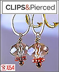 Affordable Glam: Sweet Gold Filled & Crystals Clip Earrings