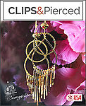 Bold and Out Of This World Golden Fringed Hoops Earrings