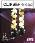 Coining Elegance: Matte Gold and Onyx Statement Earrings