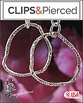 Sparkle in Style-Clip On and Pierced Sterling Silver Hammered Hoop Earrings