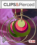 Light and fun Colorful Hoop Earrings - Pierced or Clip On