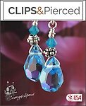 Chic and Colorful Clip On & Pierced Crystal Earrings