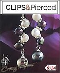 Chic Zigzag Pearls: Duo-Toned Clip Earrings