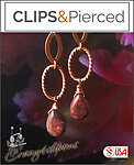 Autumn Ready! Rich Copper Mahogany Obsidian Earrings | Pierced or Clips