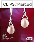 Sweet & Petite Pink Pearls Earrings. Clip ons & Pierced