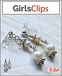 Pearl Dangling Girl Clip-on Earrings