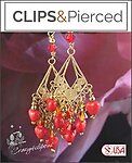 Valentines: Mini Red Hearts Chandelier Earrings | Pierced or Clips
