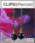 Black Onyx Dangling Drop Earrings