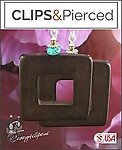 Funky Chic Delight: Square Wood Clip-On Elegance