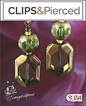 Enchanting Smoked Glass Clip On Earrings