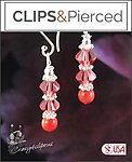 Petite & Pretty. Coral Swarovski Crystal Earrings