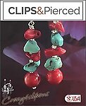 Boho Chic Delight: Turquoise and Shell Ethnic Style Earrings