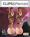Eclectic Pink Opal and Antique Copper Earrings