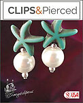 Playful Under the Sea Clip On Earrings