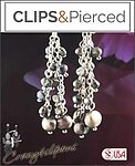 Freshwater Pearls Dangling Clip On Earrings | Pierced or Clips