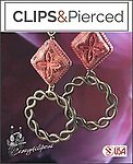 Antique Brass Braided Hoop Earrings | Pierced or Clips