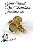 Gold/Silver Plated Cabochon Screw-backs Clips