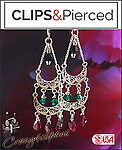 Garnet Swarovski Crystals Chandelier Earrings