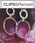 Timeless Elegance: Hammered Double Hoop Silver Earrings