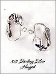 Clip Earrings Findings: Sterling Silver Front Ball